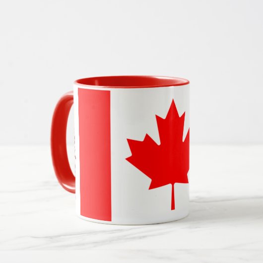 Canada Flag Patriotic Maple Leaf Personalized マグカップ (正面左)