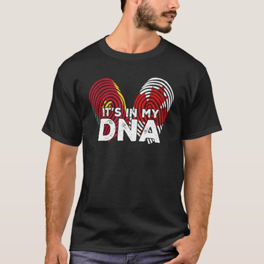 Canada Flag Proud Senegal Senegalese DNA Fingerpri Tシャツ (正面)