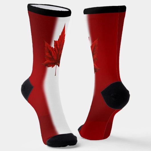 Canada Flag Socks Canada Souvenir Socks Customize ソックス (傾斜あり)