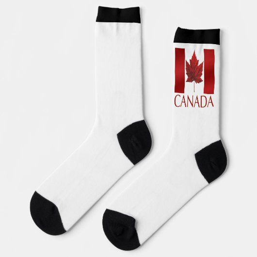 Canada Flag Socks Canada Souvenir Socks Customize ソックス (左)