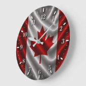 Canada Flag Watch 2026 ラージ壁時計 (傾斜)