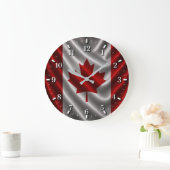 Canada Flag Watch 2026 ラージ壁時計 (ホーム)