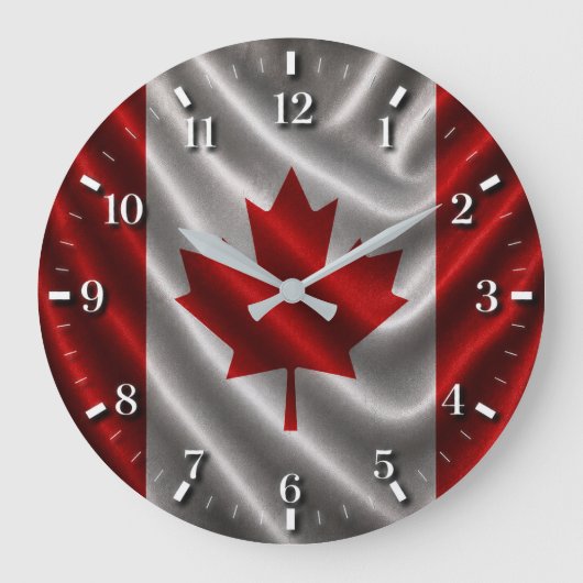 Canada Flag Watch 2026 ラージ壁時計 (正面)