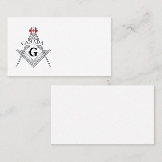 Canada freemasonry sign 名刺 (正面/裏面)