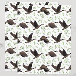 Canada Geese Scrapbook Paper