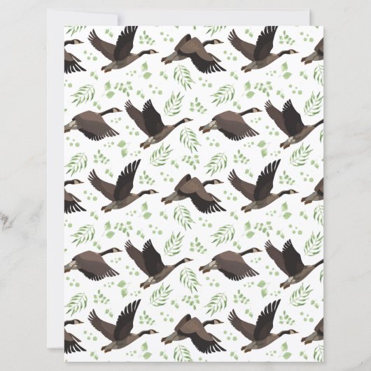 Canada Geese Scrapbook Paper (裏面)