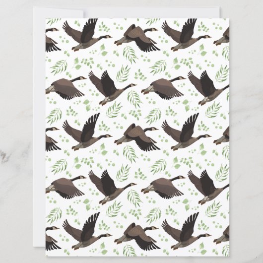 Canada Geese Scrapbook Paper (正面)