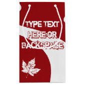 Canada Gift Bags Custom Canada Maple Leaf Gift Bag スモールペーパーバッグ (裏面)