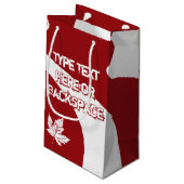 Canada Gift Bags Custom Canada Maple Leaf Gift Bag スモールペーパーバッグ (裏面アングル)
