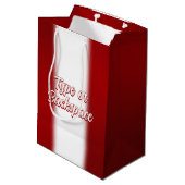 Canada Gift Bags Personalize Maple Leaf Gift Bag ミディアムペーパーバッグ (裏面アングル)