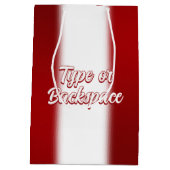 Canada Gift Bags Personalize Maple Leaf Gift Bag ミディアムペーパーバッグ (裏面)