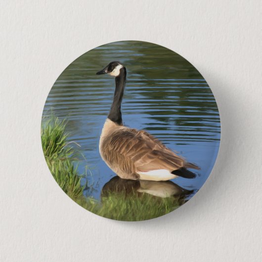 Canada Goose Animal Art Button 缶バッジ (正面)