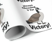 Canada Goose Bird Always Choosing V For Victory ラッピングペーパー (ロールコーナー)