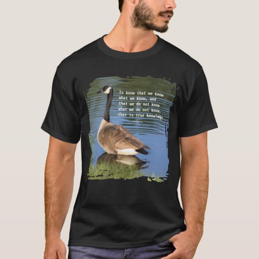 Canada Goose Confucius Knowledge Quote  Tシャツ (正面)