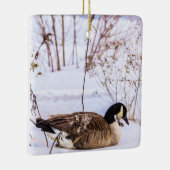 Canada Goose in Snow Ornament セラミックオーナメント (右)