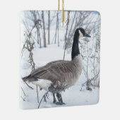 Canada Goose in Snow Ornament セラミックオーナメント (右)