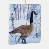 Canada Goose in Snow Ornament セラミックオーナメント (右)