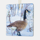 Canada Goose in Snow Ornament セラミックオーナメント (左)