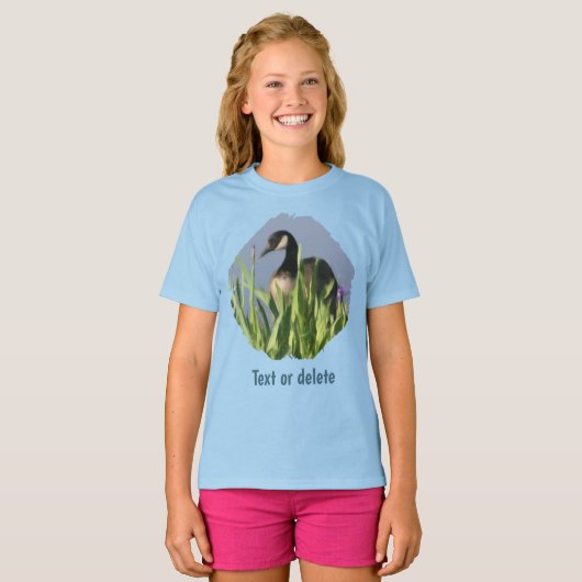 Canada Goose Irises Animal Art  Tシャツ (正面フル)