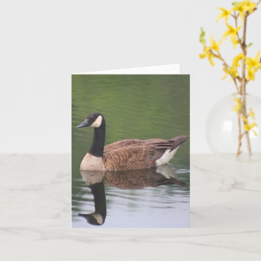 Canada Goose Reflections Nature Note カード (黄色い花)