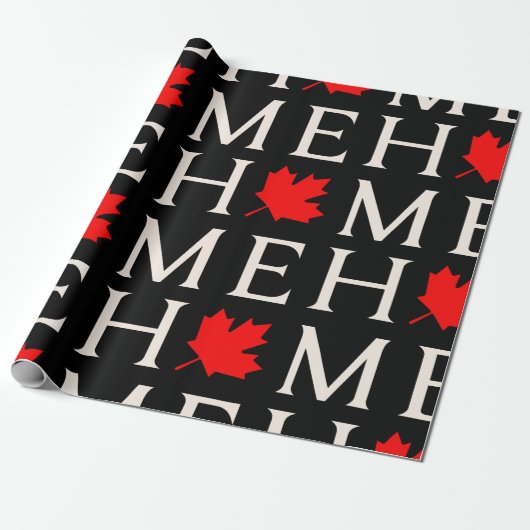 canada home maple leaf canadian ラッピングペーパー (アンロールド)