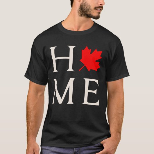 canada home maple leaf canadian tシャツ (正面)