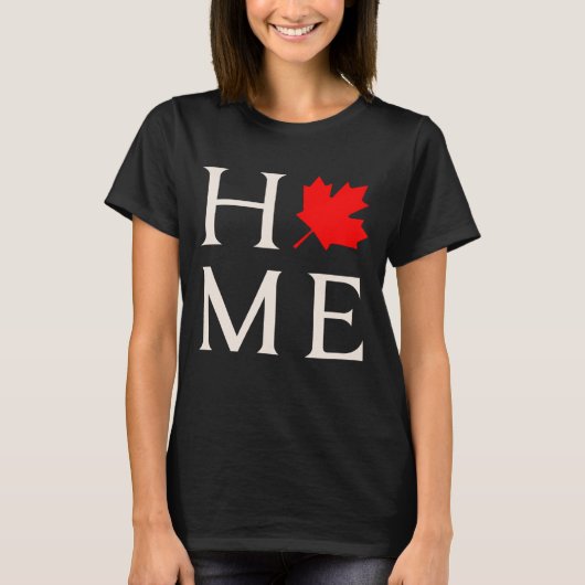 canada home maple leaf canadian tシャツ (正面)