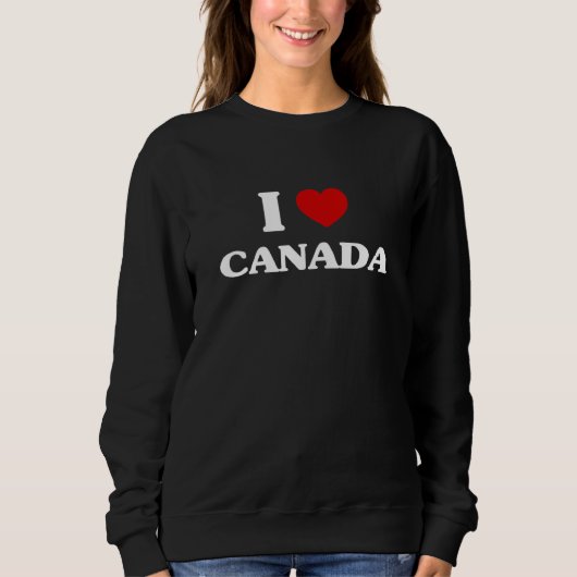 Canada I Heart Canada Souvenir I Love Canada スウェットシャツ (正面)