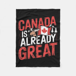 Canada Is Great And Canada Independence Day フリースブランケット