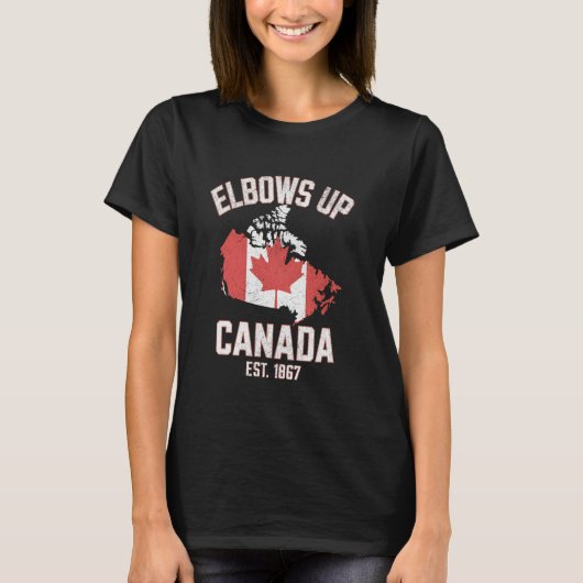 Canada Is Not For Sale Elbows Up Canada Tシャツ (正面)