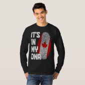 Canada It's In My DNA Canadian Flag Pride Roots Tシャツ (正面フル)