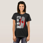 Canada It's In My DNA Canadian Flag Pride Roots Tシャツ (正面フル)