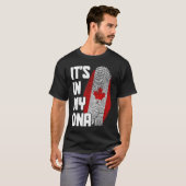 Canada It's In My DNA Canadian Flag Pride Roots Tシャツ (正面フル)