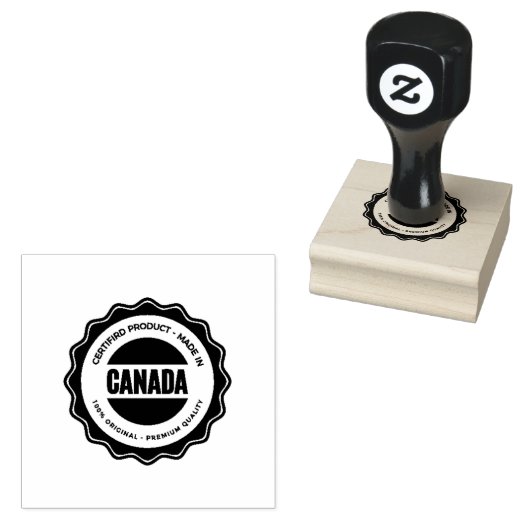 Canada Logo Document Seal Print Library Green Ink ラバースタンプ (押印)
