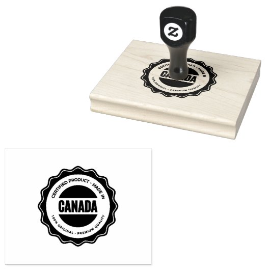 Canada Logo Large Horizontal Jet Black Ink Tool  ラバースタンプ (押印)