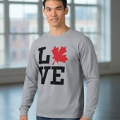 Canada Love Maple Leaf Long Sleeve Tee Tシャツ