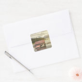 Canada Maligne Lake Boat House スクエアシール (封筒)