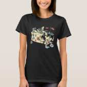 Canada map major cities Tourist Destinations attra Tシャツ (正面)