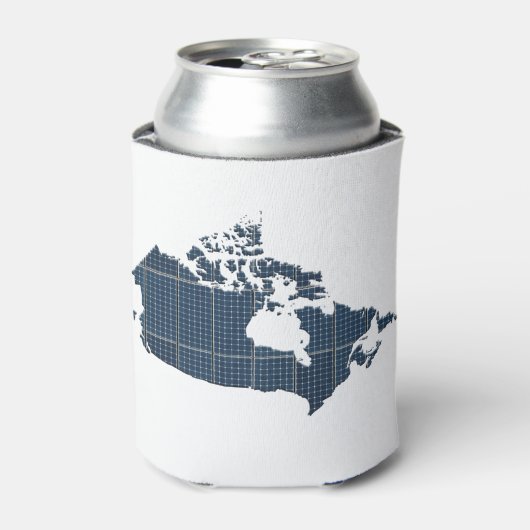 Canada Map with solar panel overlay 缶クーラー (缶正面)
