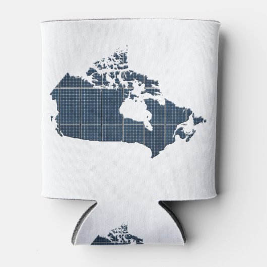 Canada Map with solar panel overlay 缶クーラー (正面)