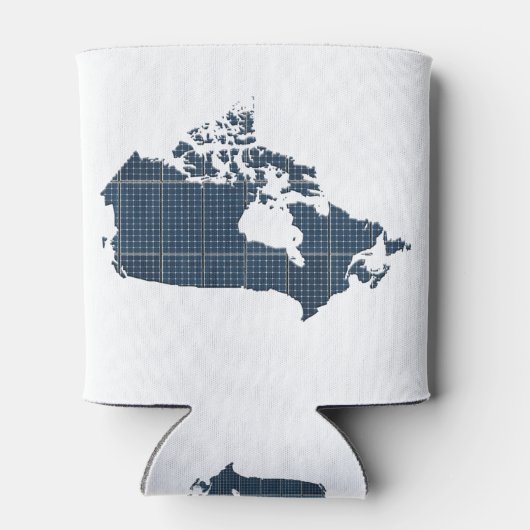 Canada Map with solar panel overlay 缶クーラー (裏面)