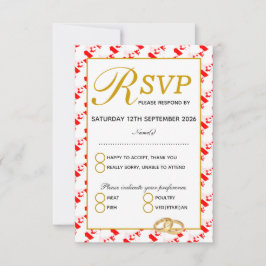 CANADA MAPLE Christian Wedding RSVPレスポンスカード 出欠カード