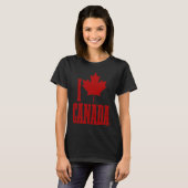 Canada Maple Leaf Canadian Flag Pride Patriotic Tシャツ (正面フル)