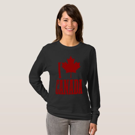 Canada Maple Leaf Canadian Flag Pride Patriotic Tシャツ (正面フル)