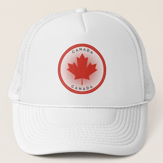 Canada Maple Leaf Circle Shape キャップ (正面)