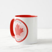 Canada Maple Leaf Circle Shape マグカップ (正面左)