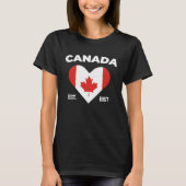 Canada Maple Leaf Flag Heart Canadian Patriot Van Tシャツ (正面)