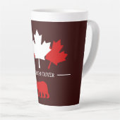 Canada Maple Leaf, Happy Canada day, 7月1日 カフェラテマグ (右アングル)