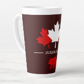 Canada Maple Leaf, Happy Canada day, 7月1日 カフェラテマグ (左アングル)