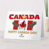 Canada Maple Leaf, Happy Canada day, 7月1日 カード (正面)